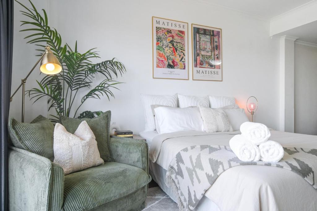 Χώρος καθιστικού στο Harbourside Studio in Pyrmont with Pool, Gym, Sauna, & Parking spot