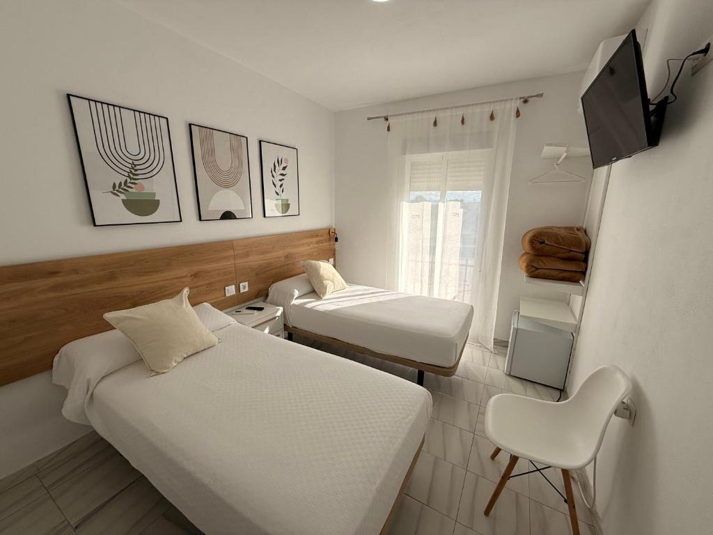 Μια τηλεόραση ή/και κέντρο ψυχαγωγίας στο Hostal Merino Jédula