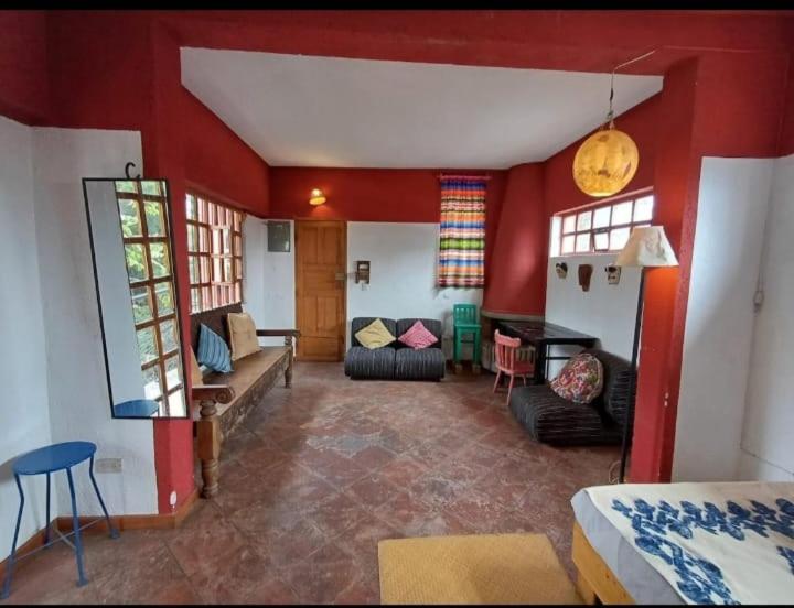 Χώρος καθιστικού στο Apartamento Panajachel