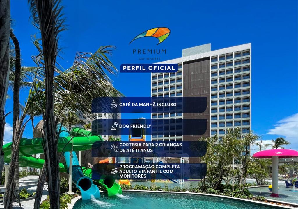 a view of the hotel from the pool at PREMIUM GAV Resorts in Salinópolis