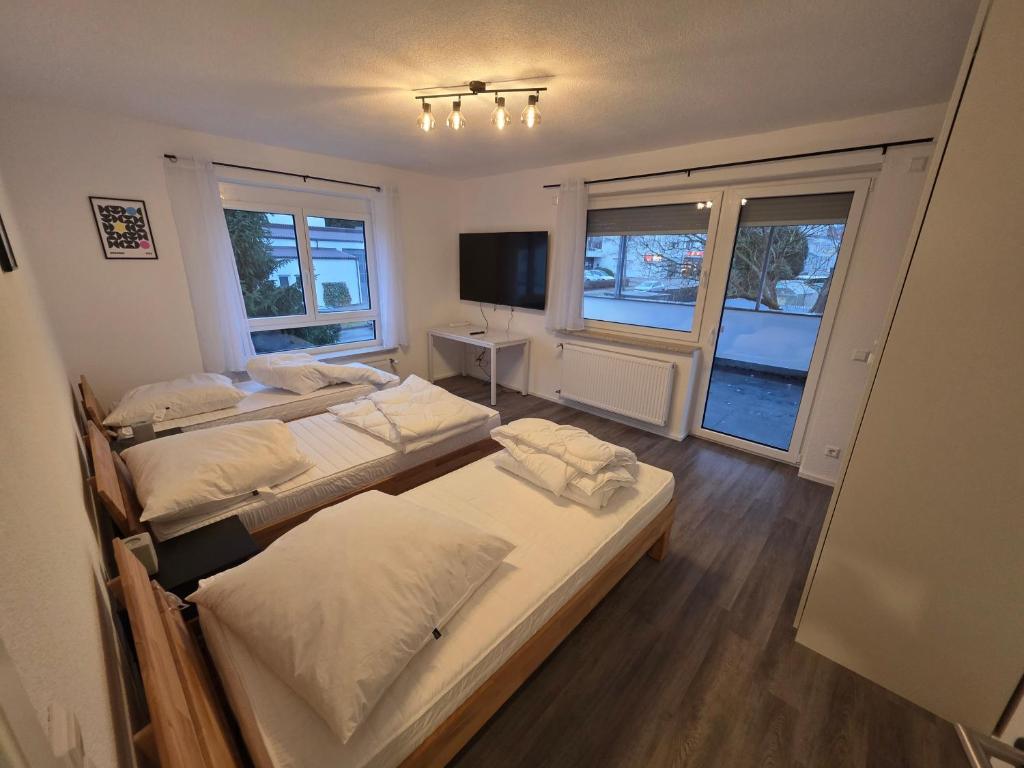 Ένα ή περισσότερα κρεβάτια σε δωμάτιο στο Nestwerk Solide L16-01