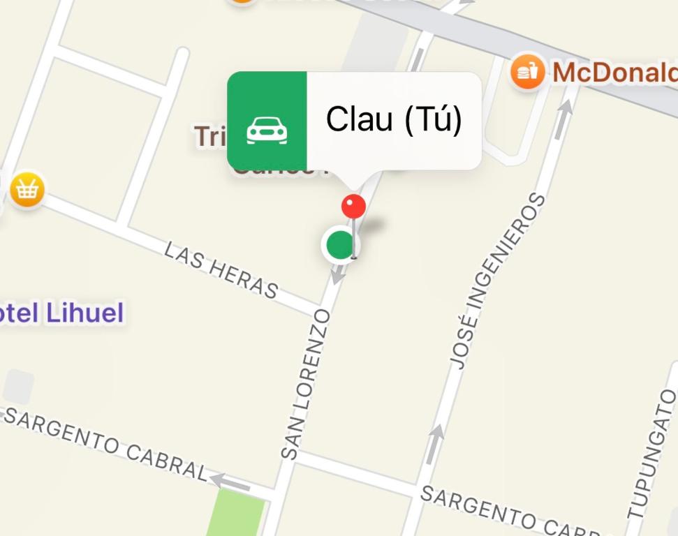 un mapa de la ciudad de clarkanoogaanoogaanoogaanoogaanoogaanooga clark en Dpto a pasos de la peatonal, en Villa Carlos Paz