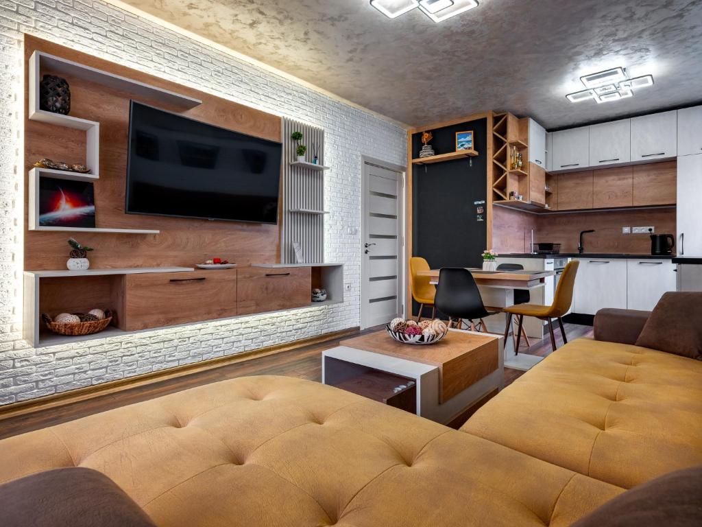 Η κουζίνα ή μικρή κουζίνα στο The Brick apartment