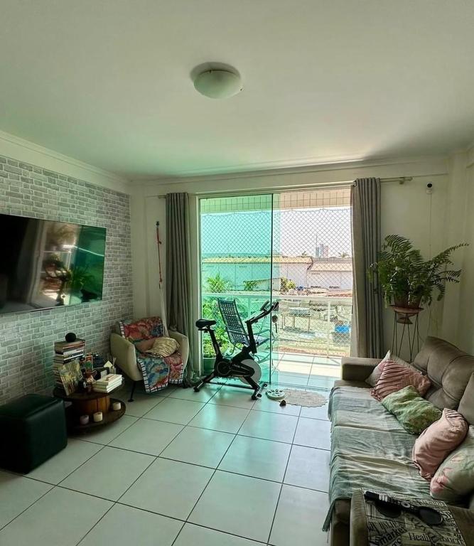 Χώρος καθιστικού στο Apartamento com duas suítes!