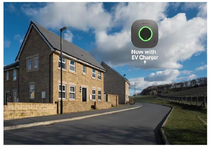 a rendering of a house with a green sign next to it at Peak District New Modern Cottage with Mountain Views in Buxton