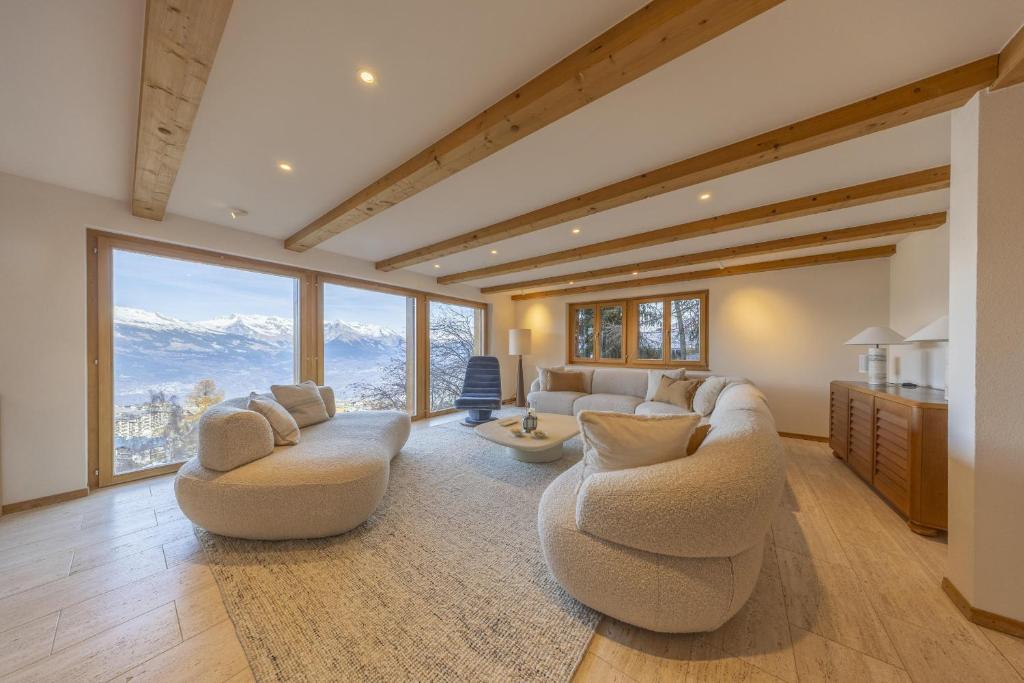 View of Chalet Chevalier, gym, hot tub, sauna, Nendaz (updated prices 2026)