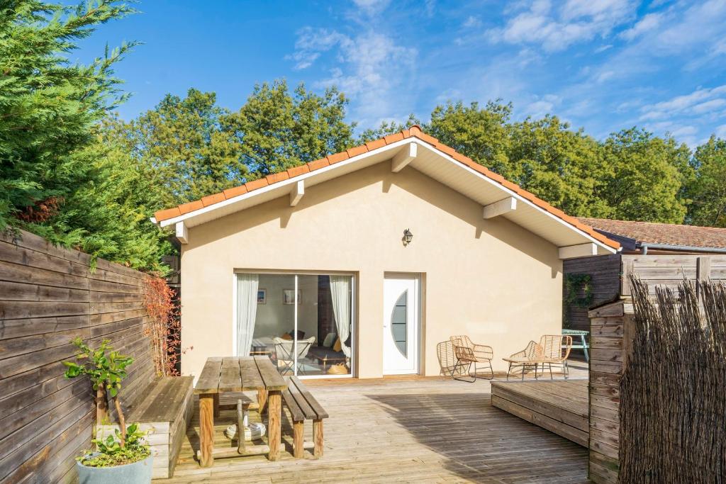 Bygningen som feriehuset ligger i