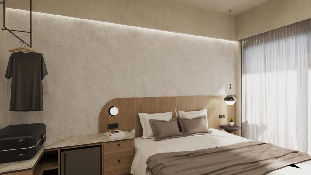 Ένα ή περισσότερα κρεβάτια σε δωμάτιο στο Platanos Rooms