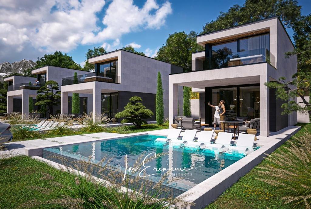 Bazén v ubytování Park Villas Resort&Spa Govora nebo v jeho okolí