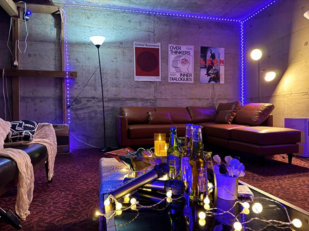 Χώρος καθιστικού στο ザホテル湯沢オリエンタル