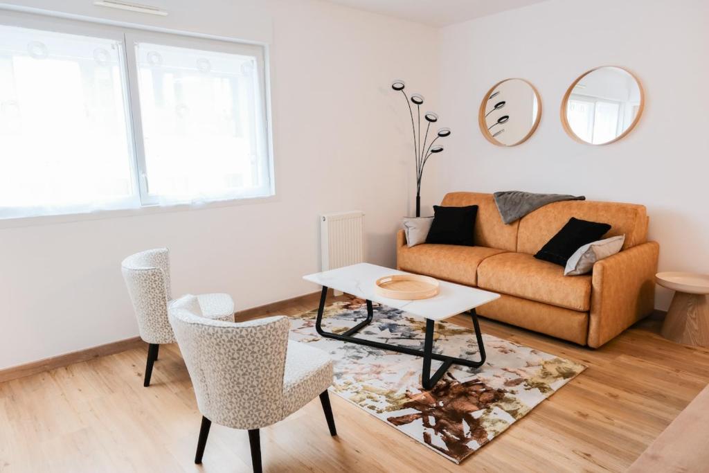 Χώρος καθιστικού στο Rouen Gare centre Ménage et linge inclus