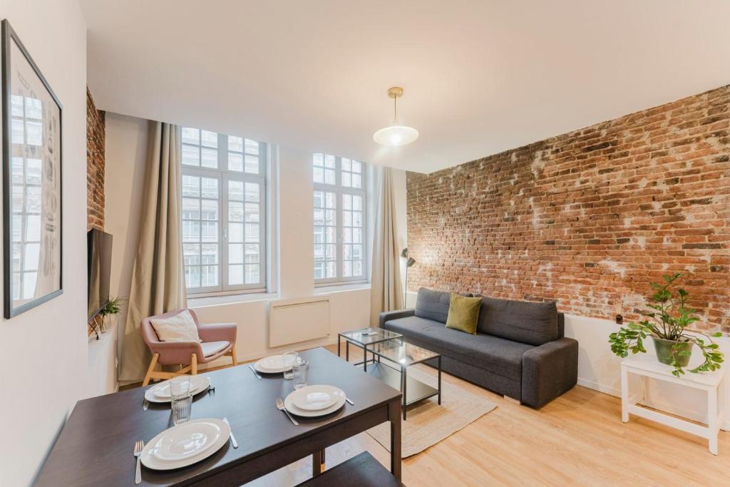 Posezení v ubytování Lille Centre - Nice and functional ap.