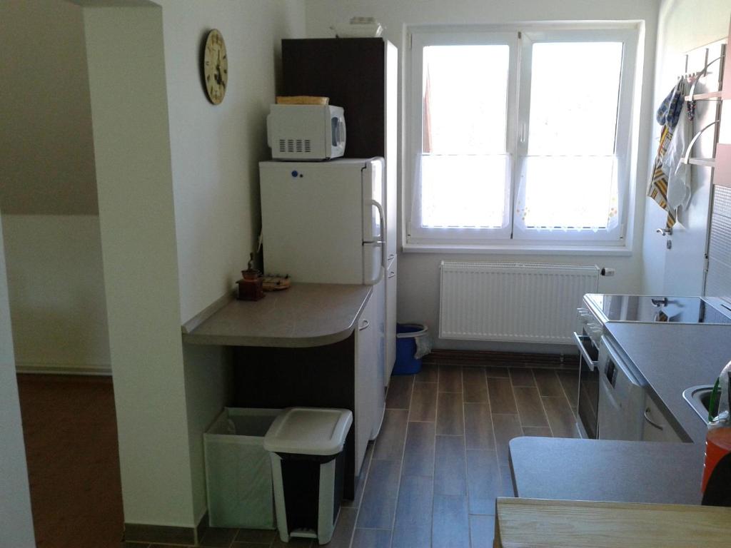 Kuchyň nebo kuchyňský kout v ubytování Apartmán Hastrmánek, Kvilda 3