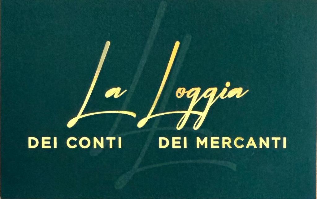a sign that reads azaaria del cant del mercament at La Loggia dei Mercanti in Cuneo
