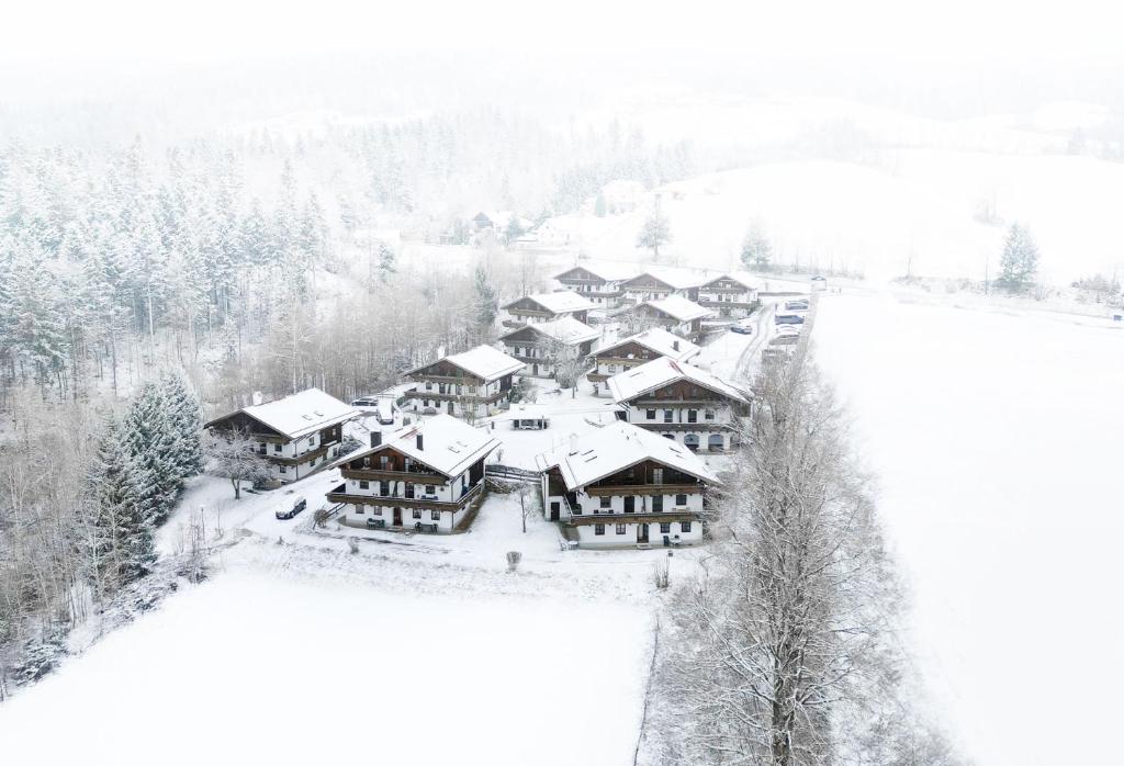 Ferienwohnung Hauzenberg mit Pool & Sauna om vinteren