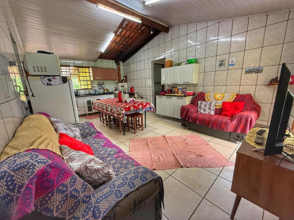 Nhà bếp/bếp nhỏ tại Chácara Esmeril