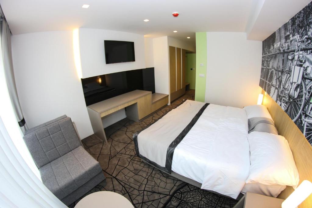 TV a/nebo společenská místnost v ubytování Hotel Grad