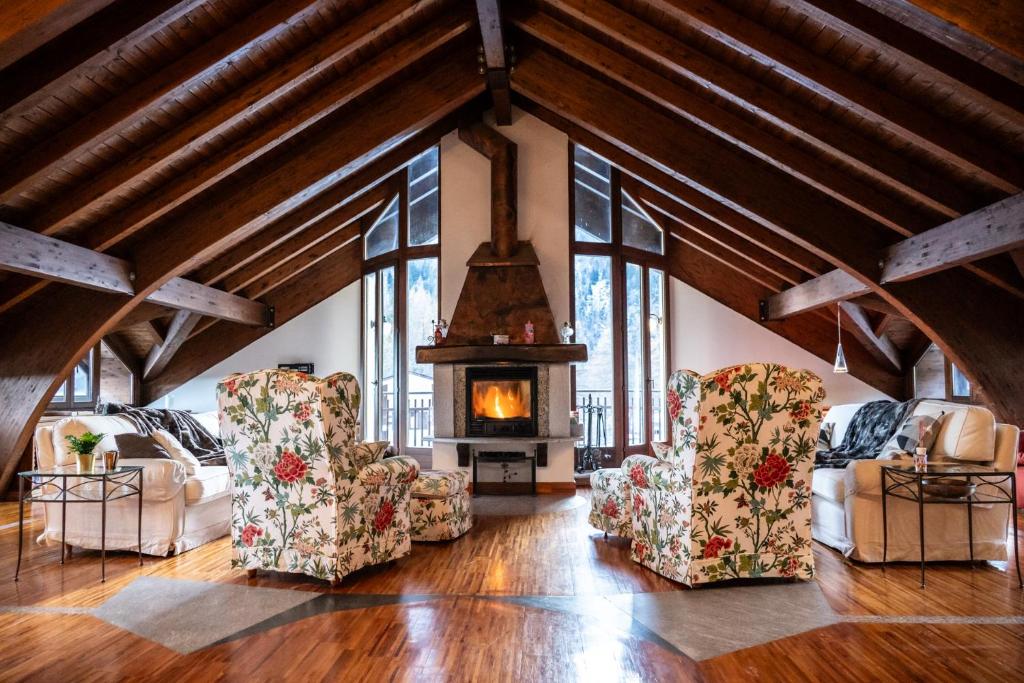 Posezení v ubytování VivimiHome - Rifugio Genzianella