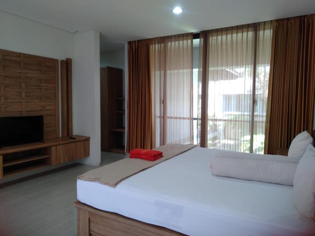 Un pat sau paturi într-o cameră la Hyarta A1