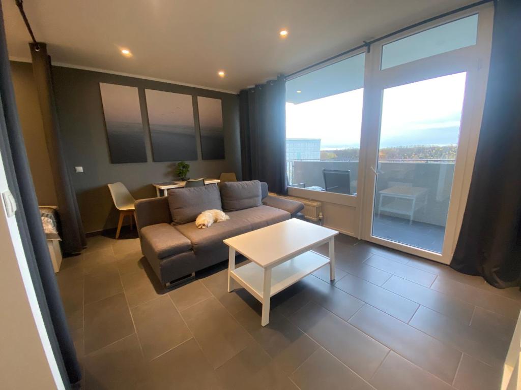 Khu vực ghế ngồi tại Apartment Home at Bea Duisburg Homberg