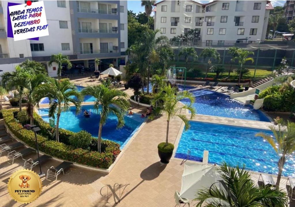 Swimmingpoolen hos eller tæt på Flat Veredas do Rio Quente 709