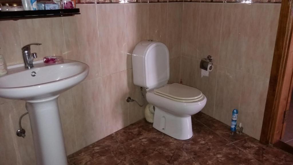 Koupelna v ubytování Guest House kartvelishvili