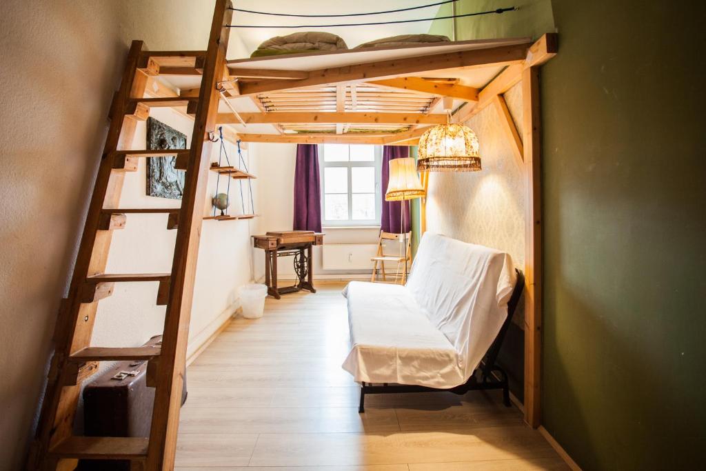 Area soggiorno di Labyrinth Hostel Weimar