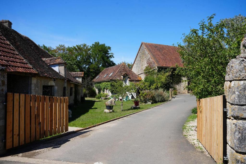 an empty street in a village with houses at Jappeloup in Saint-Germain