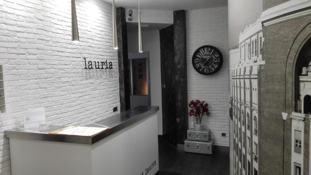 Koupelna v ubytování Hostal Lauria