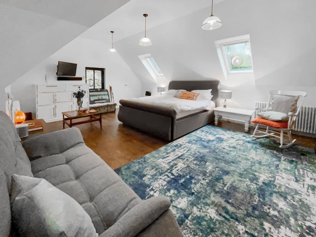 Χώρος καθιστικού στο The Lodge