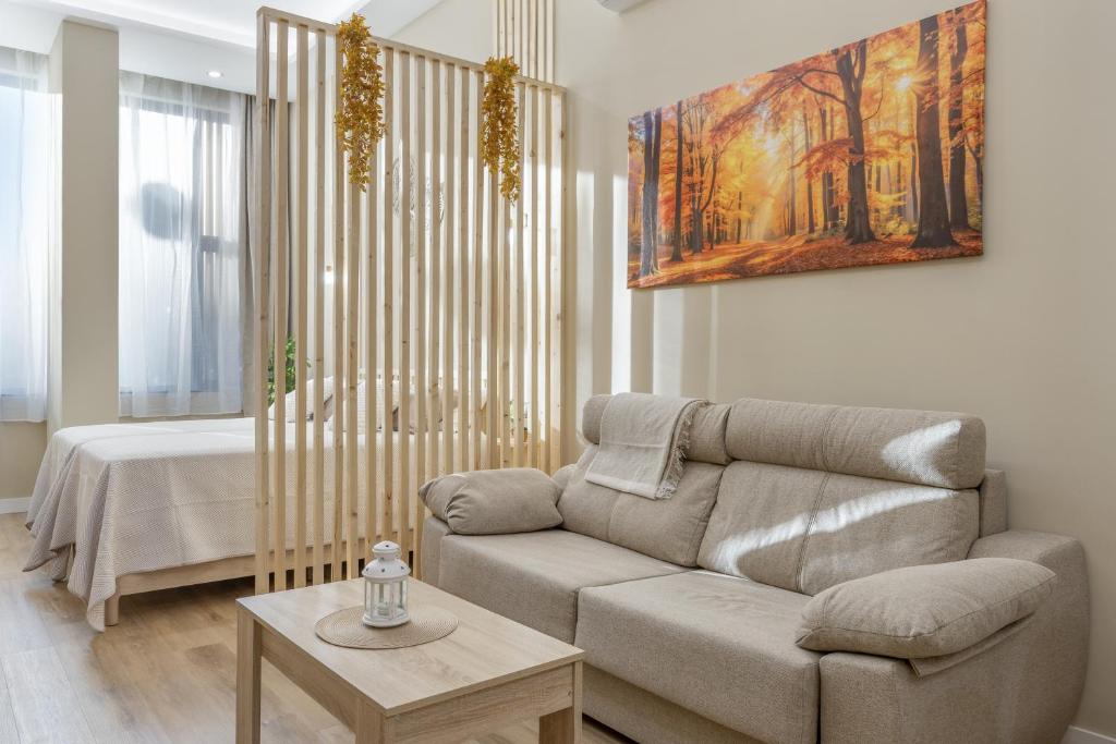 Et opholdsområde på Apartamentos Brisas de Cádiz 1