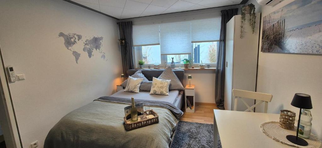 Postel nebo postele na pokoji v ubytování Apartment am Hohentwiel