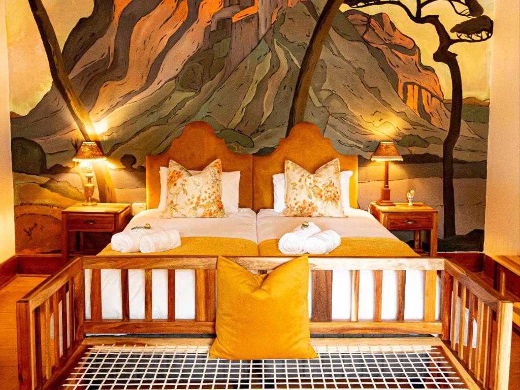 Ένα ή περισσότερα κρεβάτια σε δωμάτιο στο Far Far Away Guesthouse