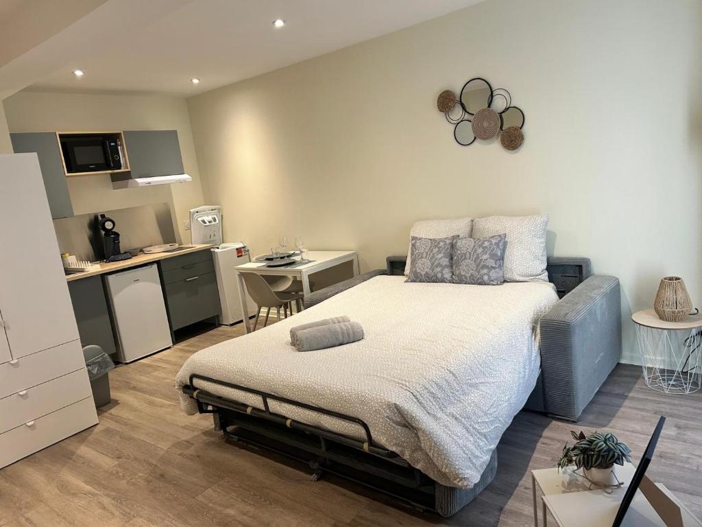 A kitchen or kitchenette at Studio Hyper Centre Libourne