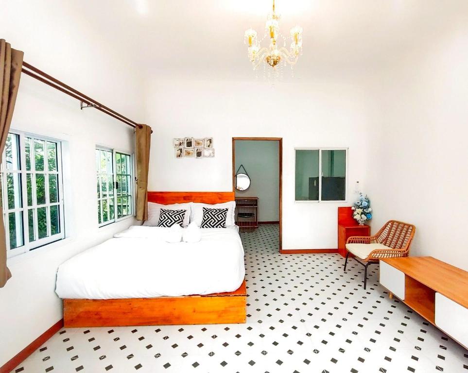 En eller flere senge i et værelse på ห่มดาวฮิลล์