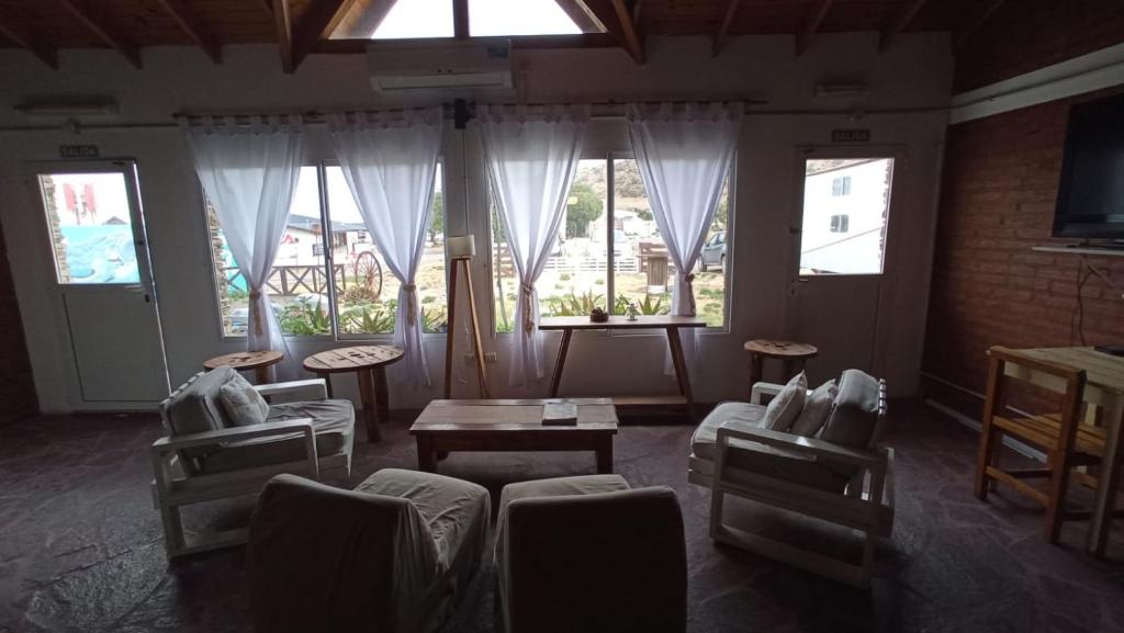 Posezení v ubytování Hostel Bahía Ballenas