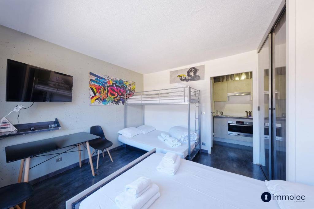 Η κουζίνα ή μικρή κουζίνα στο Studio in Auron