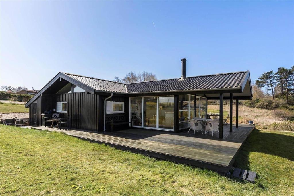 Bygningen som feriehuset ligger i