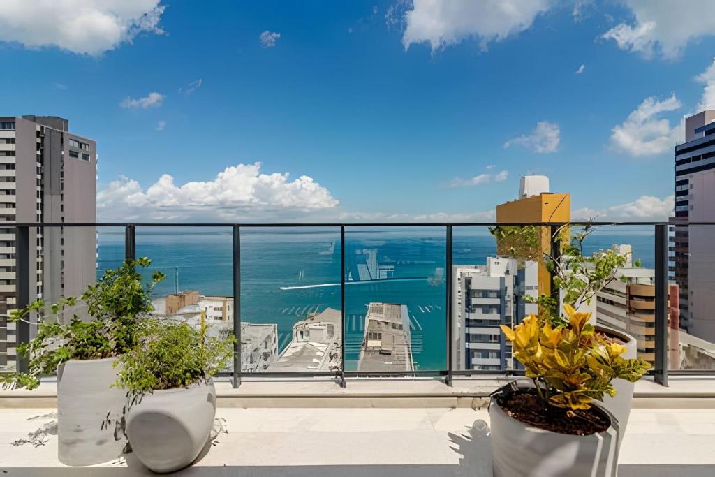 En generel havudsigt eller havudsigten taget fra lejligheden