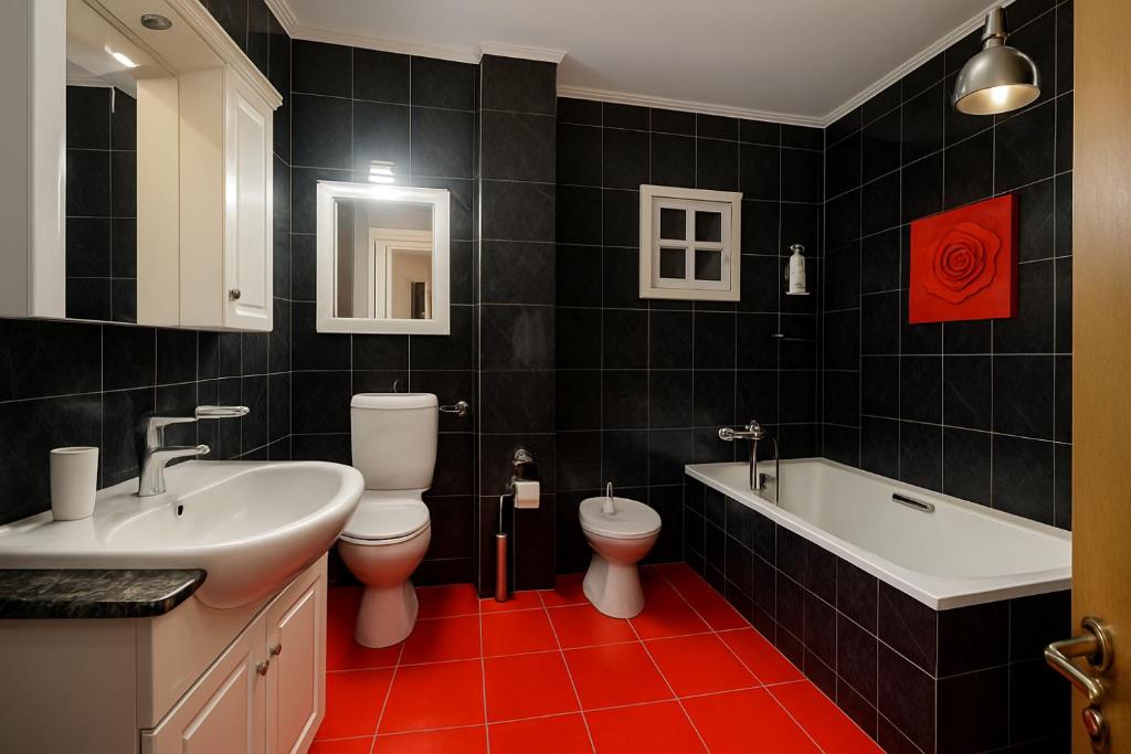 Koupelna v ubytování Hilltop Fairy Tale Retreat Breaza