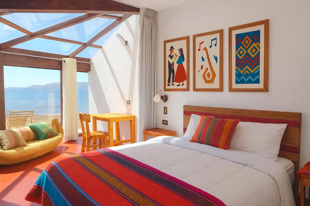 Ένα ή περισσότερα κρεβάτια σε δωμάτιο στο Homestay Luquina Experience