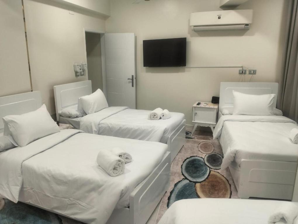En eller flere senge i et værelse på Aswan Key Cozy