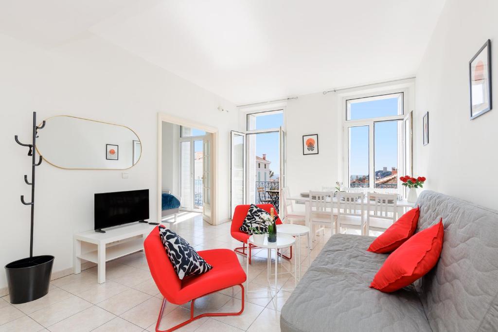 BnGo l Ruby Suite l 2ch, 7p, vue mer, centre
