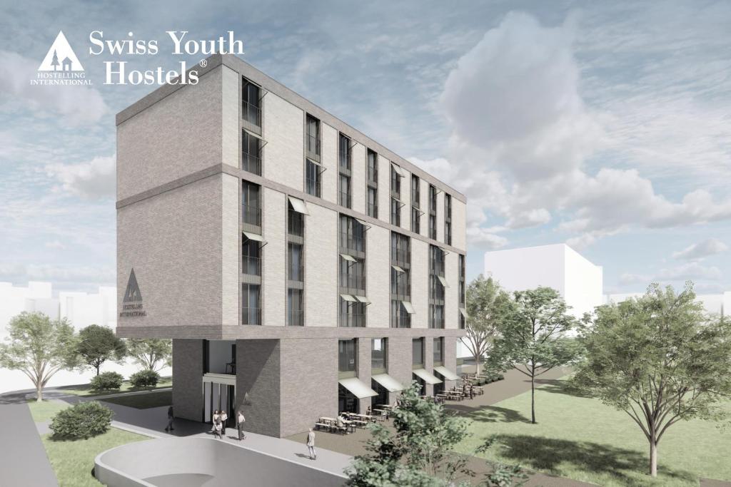 an architectural rendering of aissoit hospital headquarters at Geneva Youth Hostel in Geneva