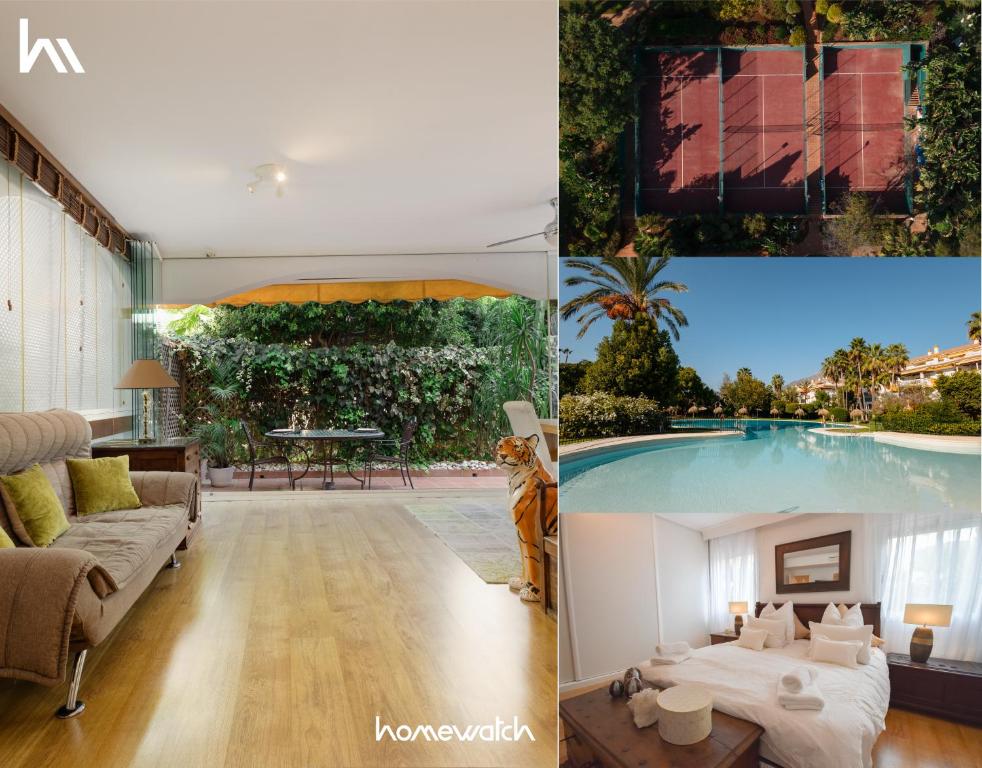 Spacious apartment, with private terrace and large communal pool and tennis courts, in Puerto Banús