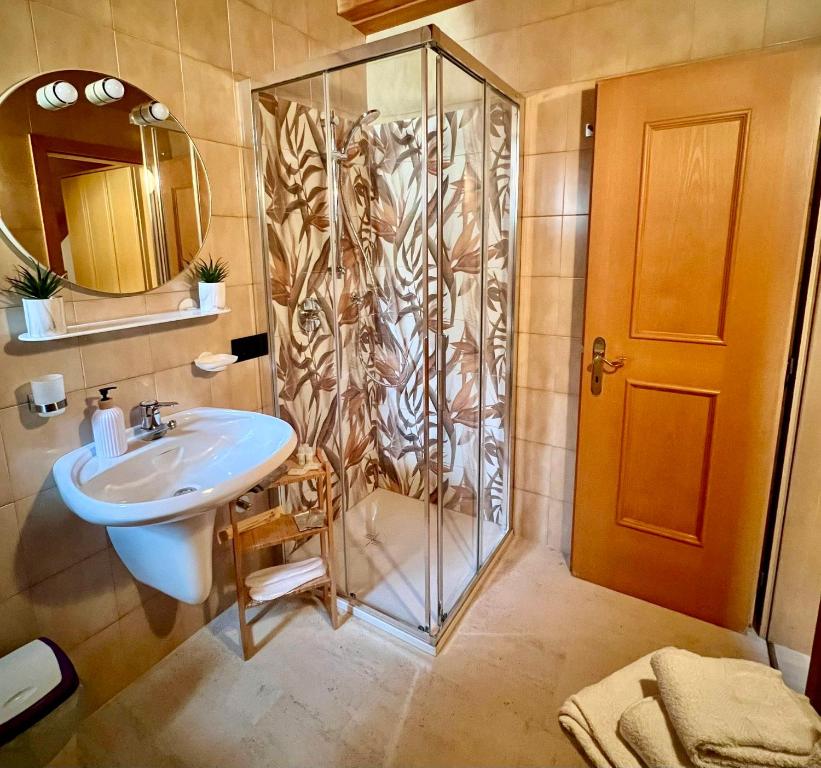 Koupelna v ubytování Stanza Roma