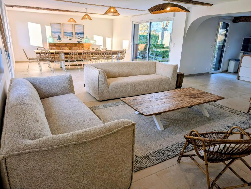 Χώρος καθιστικού στο Gîte de la Ferme du Domvoy en Baie de Somme