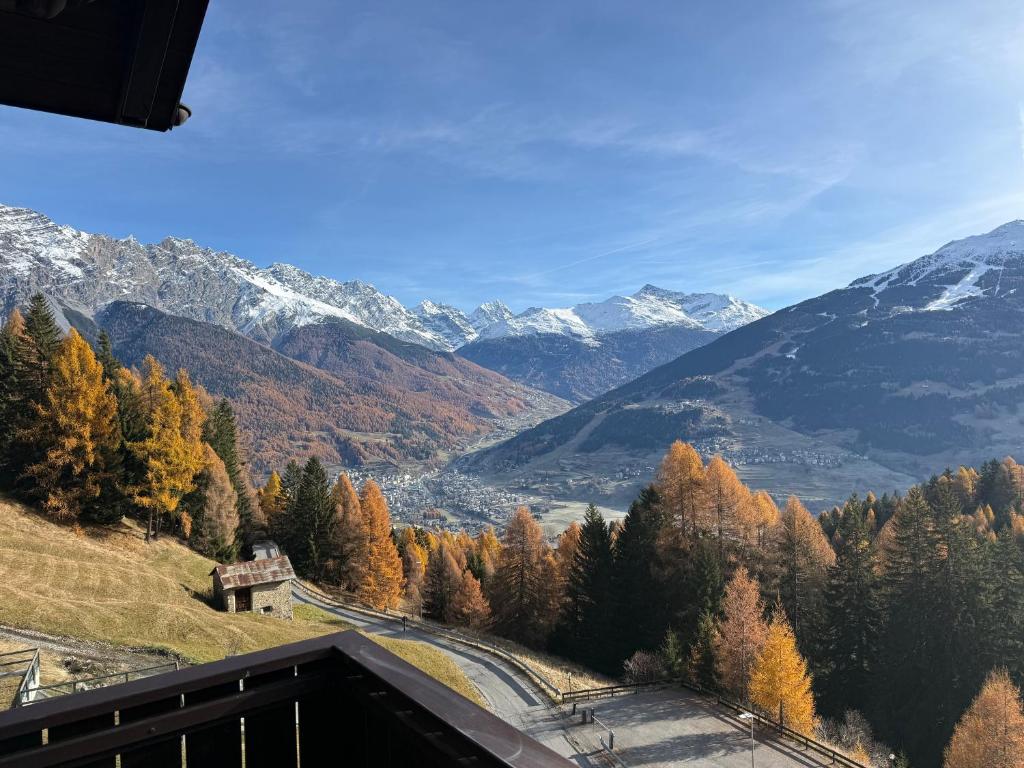 a view of a valley in the mountains at Oga View Apartment in Oga