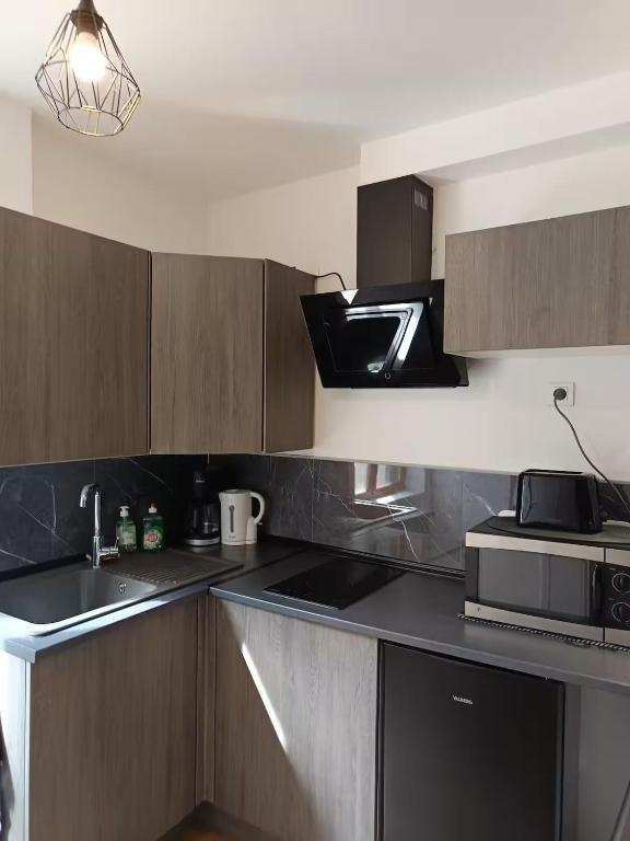 Η κουζίνα ή μικρή κουζίνα στο Appartement authentique 4 perso Cœur de Joigny Cosy 5