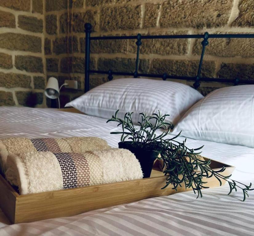 Postel nebo postele na pokoji v ubytování Old Baku Hotel